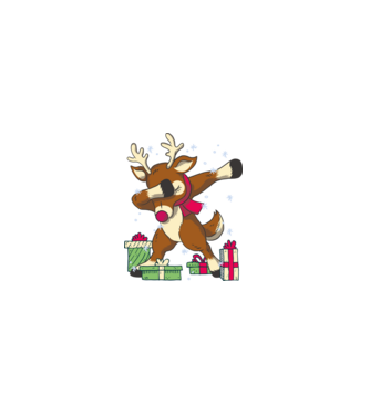 Rudolph DAB model negru pe tricou