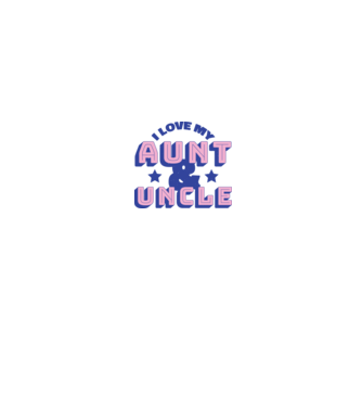 I Love My Aunt & Uncle model gri pe tricou