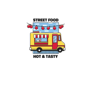 Foodtruck model turcoaz pe tricou