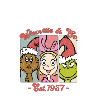 Whoville & Co. - Grinch model alb pe tricou