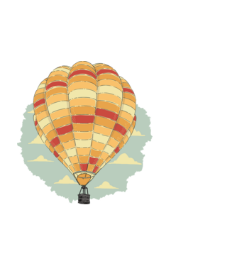 Aerostat model negru pe tricou