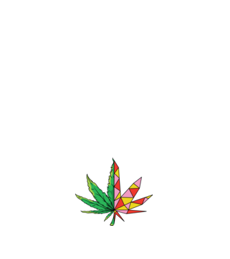 Frunză de marijuana model alb pe tricou