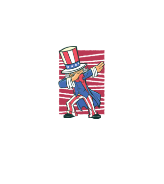 Uncle Sam DAB model alb pe tricou
