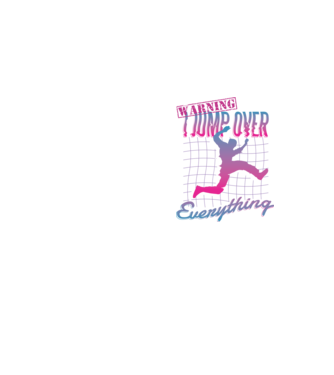Warning I Jump over everything Parkour model galben neon pe tricou