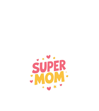 Super Mom Negru model alb pe tricou