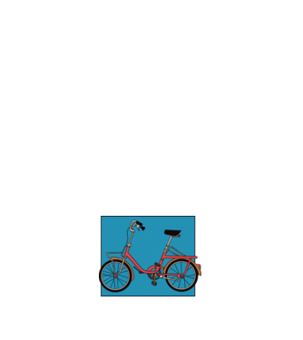 Bicicletă Camping model alb pe tricou