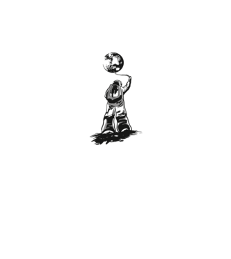 Astronaut Lună model negru pe tricou