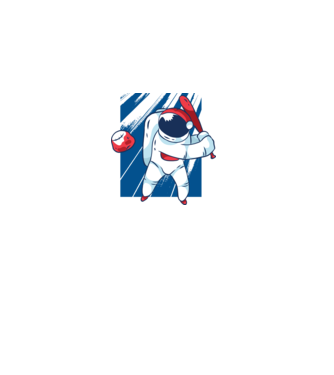 Baseball Astronaut model negru pe tricou