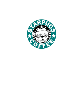 Starpugs Coffee model negru pe tricou