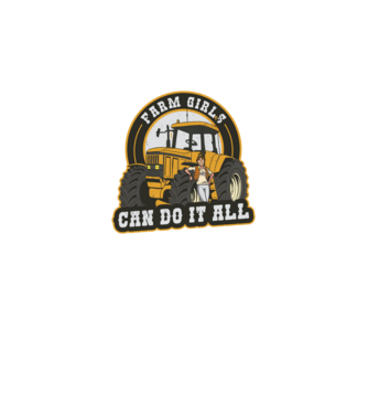 Farm Girls can do it all Tractor model negru pe tricou