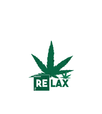 Relax Cannabis model negru pe tricou