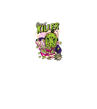 Cereal Killer model gri închis pe tricou