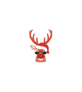 Cool Reindeer Rudolph model  pe tricou