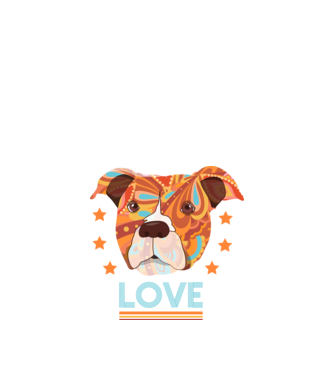 Dragoste Pitbull model negru pe tricou