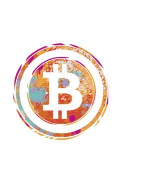 Bitcoin Watercolor model negru pe tricou