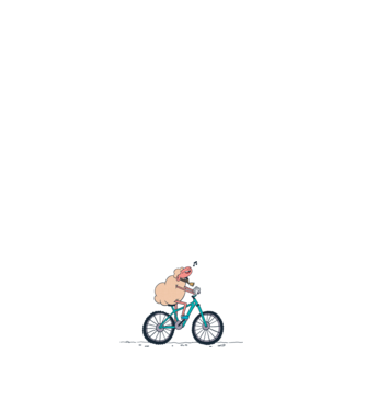 Miel cu bicicletă model alb pe tricou