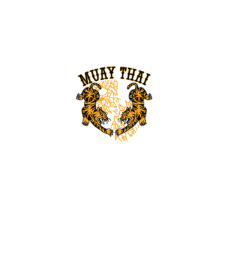 Tigri Muay Thai model gri pe tricou