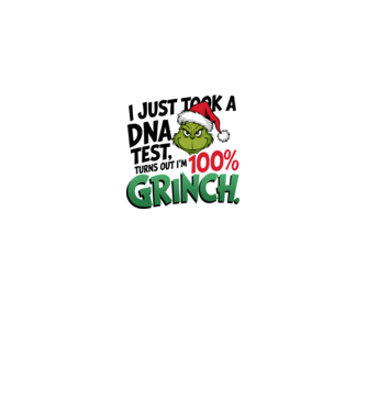 Grinch DNA test model alb pe tricou