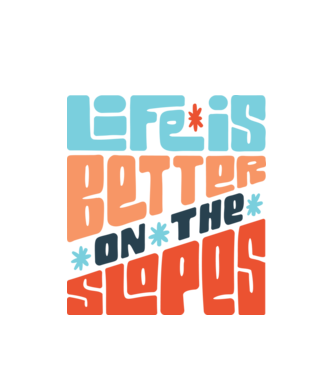 Life is better on the slopes - Snowboard model alb pe tricou