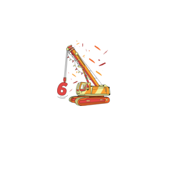 Prindere 6th Birthday model alb pe tricou