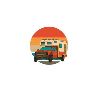Campervan Retro model negru pe tricou