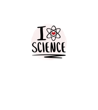 I Love Science știință model gri închis pe tricou