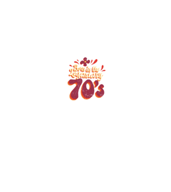 'Born in the Legendary 70''s' model negru pe tricou