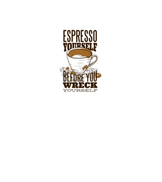 Espresso Yourself cu Cafea model nisipiu pe tricou