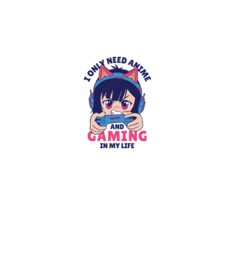 Am nevoie doar de Anime și Jocuri model alb pe tricou