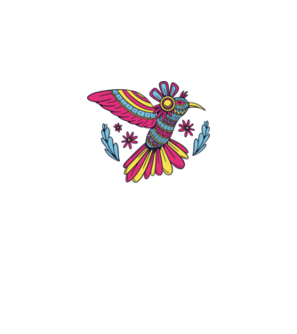 Mandala Colibri model negru pe tricou