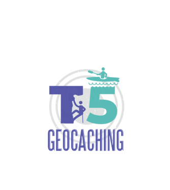 T5 Geocaching model negru pe tricou