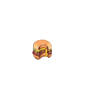 Hamburger model gri pe tricou