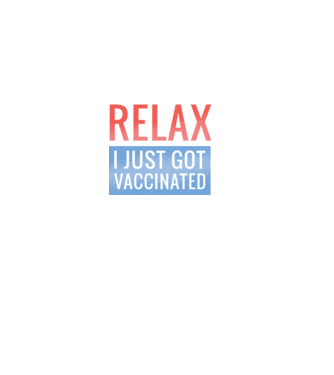 Fii calm, sunt vaccinat model negru pe tricou