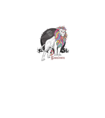 Leonicorn model negru pe tricou