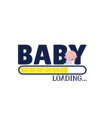 Baby is loading - tricou amuzant pentru mămici model alb pe tricou