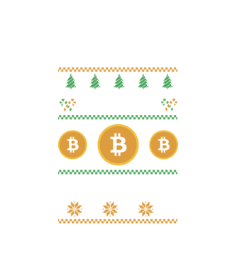 Merry Gainmas Bitcoin tricou cu pulovăr urât model alb pe tricou