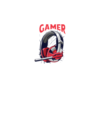 Căști Gamer model alb pe tricou