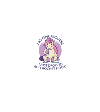 Nu mișcă nimeni, mi-a căzut acul de tricotat - Unicorn model alb/roșu pe tricou