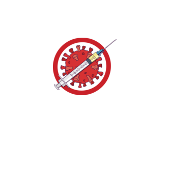 Vaccin virus (?) model alb pe tricou