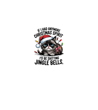 Christmas Spirit Grumpy Cat Alb model alb pe tricou