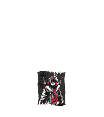 Războinic Anime model alb pe tricou