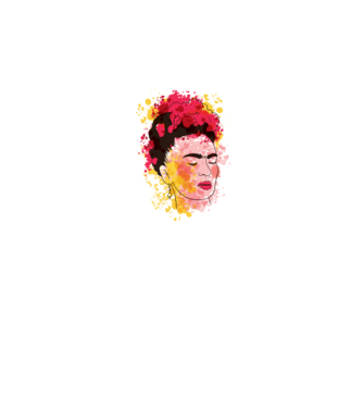 Frida Kahlo model alb pe tricou