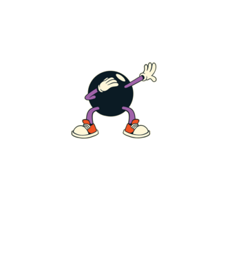 Bowling DAB model negru pe tricou