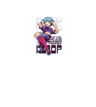 Doar o fată căreia îi place Anime și K-Pop model alb pe tricou
