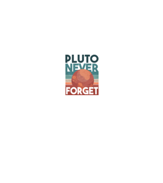 Pluto never forget model negru pe tricou