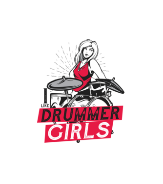 Îmi plac fetele bateriste model alb pe tricou