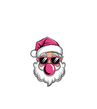 Bubble gum Santa 2 model negru pe tricou