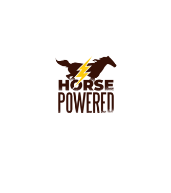 Horse Powered Cal-putere tricou călăreț model gri pe tricou