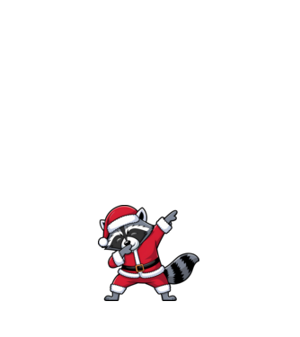 Raton Dab Xmas model negru pe tricou