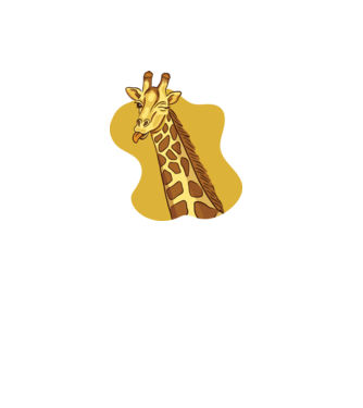 Girafă amuzantă model alb pe tricou